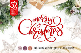 Download Merry Christmas Quotes And Objects Calligraphy Collection Graphic By Happy Letters Creative Fabrica SVG Cut Files