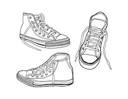 The pages in the back of each converse shoe. Converse Sneaker Coloring Page