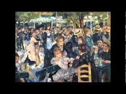 Though some of his friends appear in the picture, renoir's main aim was to convey the vivacious and joyful atmosphere of this popular dance garden on the butte montmartre.the study of the moving crowd, bathed in natural and artificial light, is handled using vibrant. Bal Du Moulin De La Galette Renoir Youtube