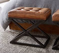Create or shop a baby registry to find the perfect present. Kirkham Tufted Leather Stool Pottery Barn
