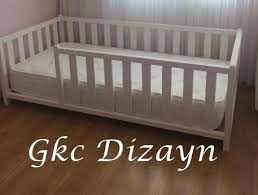 montessori park yatak 8 cm ayakli beyaz renkli yatak bebek odasi gri bebek besikleri