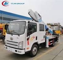 FAW 4X2 Double Cab Hydraulic Aerial Working Platform Bucket ...