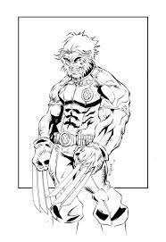 Logan Wolverine Inks By Devgear Logan Wolverine Wolverine Coloring Pages