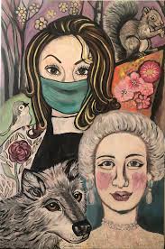 A painting I did if my grandmother, Teresa Munro. I used a b/w group photo  as a reference. Picture taken circa 1932