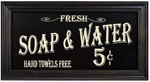 Good decorations are the only things that separate a bathroom of use to a bathroom of beauty. Amazon Com Vintage Bath Advertising Wall Art Americana Collection Bathroom Laundry Room Decor 7 1 2 X 14 Inch Home Kitchen