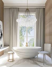 This wall mural was made entirely of penny tiles. Modern Luxury Bathroom The Art Of Interior Design Ula Burgiel