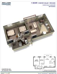 Tiny House Plans 700 Square Feet Or Less 3 Bedroom Merivale Manor Apartments 2 Bedrooms Flo Small House Floor Plans Little House Plans Tiny House Floor Plans