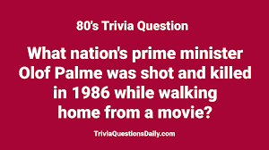 Oct 24, 2021 · whether you're getting ready to take part in a trivia night or setting up a contest of your own, these 80's trivia questions and answers will give you a competitive edge. 80 S Trivia Trivia Questions Daily