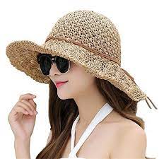 Women Floppy Hat Hollow Straw Hat Wide Brim Beach Hat Sun Hat Can Be Folded Sun Hats Floppy Hat Hats For Women