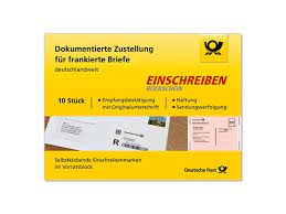 Der rückversand ist für den kunden dann gratis. Einschreiben Ruckschein 10er Block Shop Deutsche Post