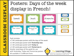 Choose from 500 different sets of flashcards about days of week on quizlet. French Posters Display Pack Days Of The Week Teaching Resources