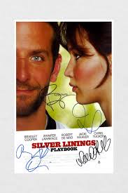 Signed Silver Linings Playbook Movie Poster: Autographed by Cooper,  Lawrence, De Niro