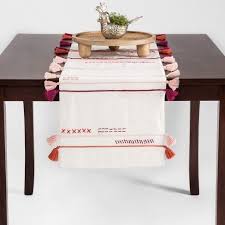 Embroidered Colored Tassel Table Runner Opalhouse Colorful Table Kitchen Decor Styles Pink Decor