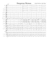 Download Dangerous Woman X Earned It Sheet Music For Piano Trumpet In B Flat Trombone Flute More Instruments Mixed Ensemble Musescore Com