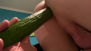 Fucking ass with cucumber, anal food probe, food anal toys, male insertion,  ass fucking, anal fuck