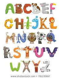 Zoo Alphabet Animal Alphabet Letters From A To Z Cartoon Cute Animals Isolated On White Background Different Animals Alligator Bear Cat Dog Elephant F