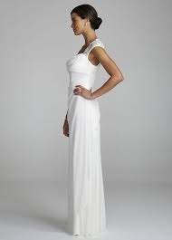 Amazon Com Db Studio Wedding Dress Lace Cap Sleeve Long Jersey Dress Style Xs3450 Clothing Dresses Wedding Dress Styles Long Jersey Dress