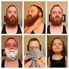 My Husband Shaved His Awesome Beard Turned Into A Little Girl Beard Memes Awesome Beards Before And After Shaving