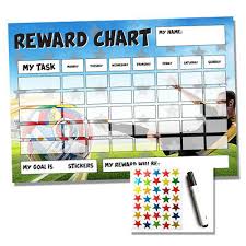 Football Reward Chart Sticker Star Chart Homework Chores
