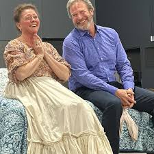 Daniel Narducci as Fredrik Egerman and Heather Hertling Narducci as Desiree  Armfeldt. Beautiful couple and amazing chemistry during A Little Night  Music rehearsals. 🥰🎼