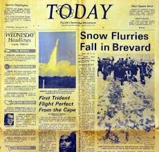 On the street of north cleveland avenue and street number is 14871. Snow Flurries Fall In Brevard Arctic Blast Struck 44 Years Ago Freezing Florida