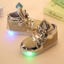 Girls Shoes Baby Fashion Hook Loop Led Shoes Kids Light Up Glowing Sneakers Little Girls Princess Children Shoes With Light Kid Shop Global Kids Baby Shop Online Baby