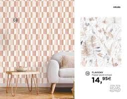 Papier peint intissé fjord coloris bleu vintage. Offre Flavigny Papier Peint Intisse Chez 4 Murs