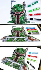 Whiteboard Drawing Whiteboard Art Of Boba Fett Drawn On Whiteboard Whiteboard Whiteboardart White Realistic Drawings Whiteboard Art Star Wars Art Drawings