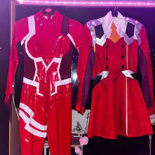 Zero Two Anime Cosplay Costumes X2 Plugsuit & Dress... - Depop