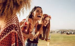 Happy young people at picnic. Photos Group Of Female Friends Having Fun 167390 Youworkforthem