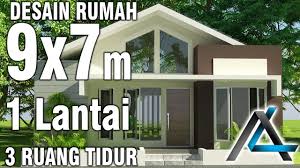 3 kamar tidur 1 ruang tamu 1 dapur 1. Desain Rumah 9x7 Meter 1lantai 3 Kamar Youtube