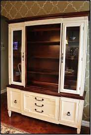 China Cabinet With Chalk Paint And Stain Love China Cabinet Makeover Antique China Cabinets Painted China Cabinets