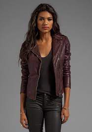 Muubaa Carmona Biker In Oxblood624 Fashion Revolve Clothing Leather Jacket Outfits