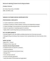 customer service representative resume