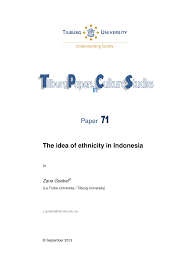 Pdf The Idea Of Ethnicity In Indonesia