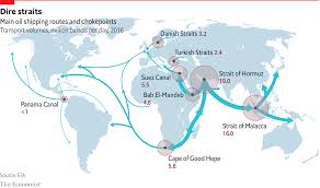 The typical case is shipping from china to the us. Us Iran Tensions Threaten The World S Most Important Oil Shipping Route The Economist