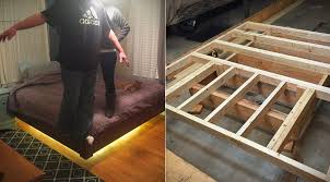 This Is Not A Computer Generated Image Or Optical Illusion Just A Real Floating Bed Techeblog Floating Bed Full Bed Frame Diy Floating Bed Frame
