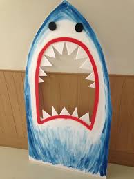 Fun Photo Booth Prop Shark Made With Foam Board Acrylic Paint Super Glue And Kids Tempura Paint K Pool Party Diy Beach Themed Party Beach Birthday Party