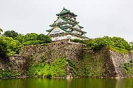 Aussehenden from the top von tennoji pagode über city osaka. Burg Åsaka Wikipedia