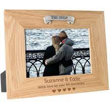 There are actually lots of really cool presents made out of natural wood, but if it's not really their thing, don't worry. 5th Wooden Wedding Anniversary Gift Engraved Oak Photo Frame Wood 5 Year Gifts Ebay