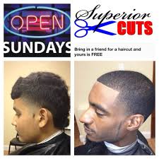 A haircut, usually more specifically a very short haircut, crewcut, or a haircut that cuts off all the hair with a quick military style trimmer, leaving only short stubble. Superior Cuts Home Facebook