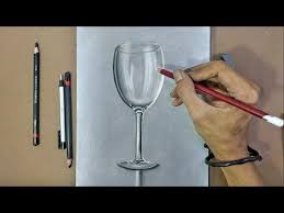 Menggambar Gelas Kaca 3d Dengan Menggunakan Pensil Youtube Di 2020 Gelas Drawing Kaca