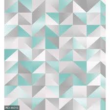 Wallpaper Dinding Motif Segitiga Hijau Tosca Abu Tua Muda Putih Ot 85015 Shopee Indonesia