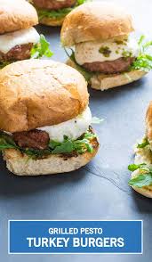 Grilled Pesto Turkey Burger Recipe The Lemon Bowl Recipe Grilled Turkey Burgers Protein Lunch Turkey Burger Recipes