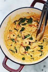 Pates Aux Crevettes Sauce Cremeuse Aux Epinards Recette Recettes De Cuisine Pates Crevettes Recette Pate Crevette