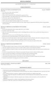 sales representative, bilingual resume