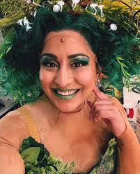I love greenifying my makeup every night for #Frozen at @citadeltheatreyeg  to become Bulda. And this beautiful costume and wig by @corysincennesdesign  brings me so much joy to put