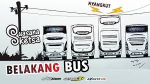Dengan berbagai tambahan lintasan jawa, dan lintas sumatera dengan rute. Sketsa Belakang Bus Beragam Body Bus Kelas Shd Sdd Mhd Youtube