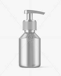 Download Metallic Bottle With Pump Mockup In Bottle Mockups On Yellow Images Object Mockups PSD Mockup Templates