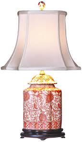 Coral Porcelain Scalloped Tea Jar Table Lamp G7009 Lamps Plus Jar Table Lamp Tea Jar Lamp